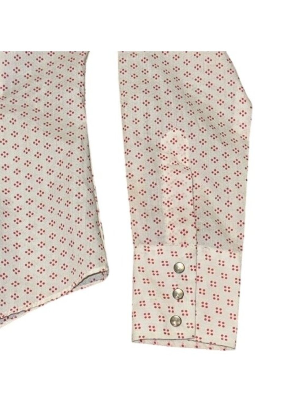 Champion Westerns Womens Long-Sleeve Button-Up Shirt Size 12 White With Red Dot - Picture 5 of 9